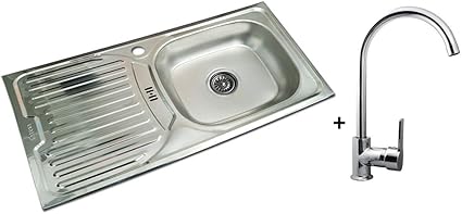 QUADRON Granitspüle JOHNNY 216 - Graue Einbau-Spüle 46x58,5cm Für Küche