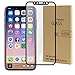 FOOING for iPhone X 10 Screen Protector Tempered Glass [3D Full Coverage] [Crystal Clear] [Anti-Scratch] [Bubble-Free] [Case Friendly] for Apple iPhone X/10 Edition (2017 released version) (Black)