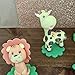 Jungle Animal Cake Topper Decorations - Safari Set - for Baby Showers, Birthdays - Giraffe, monkey, zebra, lion, tiger, elephant, palm tree - Party favor supplies