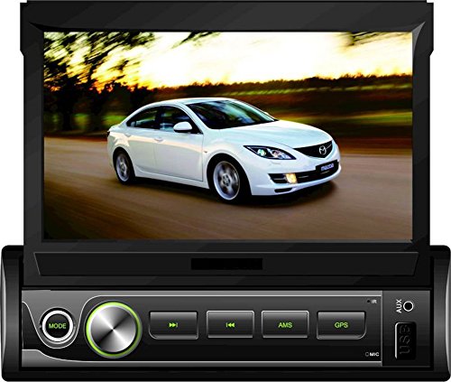 BEIDOUYH CVD1870A 7 inch Android 6.0 Single Din In-Dash Car Stereo GPS Navigation with Touch Screen Bluetooth WiFi AM/FM Radio Support Rearview Camera/DVR/Steering Wheel Control 185MM55MM