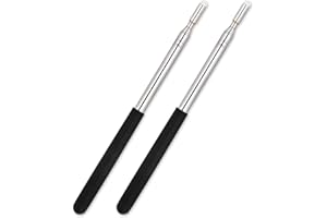 DS. DISTINCTIVE STYLE Telescopic Teachers Pointer Stick Retractable Pointer for Teaching with Soft Felt Tip 2 Pieces Lightwei