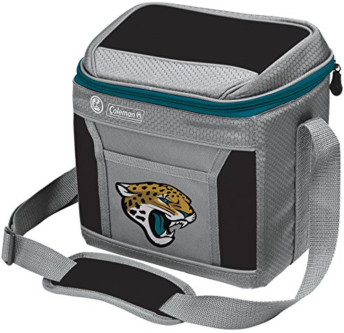 Coleman NFL Soft-Sided Insulated Cooler and Lunch Box Bag, 9-Can Capacity, Jacksonville Jaguars - //coolthings.us