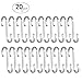 Bosszi 20-Pack S Hooks, Stainless Steel Brushed High Strength Without Deformation S Shaped Hooks Used in Kitchen, Bathroom, Garage or Workshop to Hang Kitchen Utensils, Clothing, Tools, etc.(Medium)