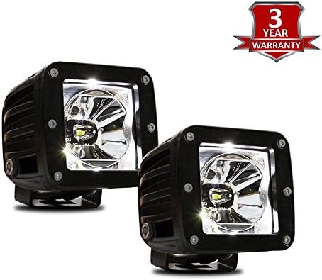 AutoSky 2PCS LED Radiance Pods White Backlight,High Penetration Glow Neon Atmosphere Work Lighting Driving Lights for Ford150/Jeep/Off Road/ATV/SUV