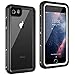 iPhone 8/ iPhone 7 Waterproof Case, Lanwow Wireless Charging Support iPhone 8/7 Underwater Shockproof Case Anti-Cracking with Built-in Screen Protector Rugged Waterproof Case - Black/White(4.7 inch)