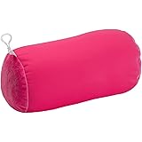 World's Best Microbead Bolster Tube Pillow, Smooth Cool Touch Fabric, Neck or Back Support Pillow, Hypoallergenic, Pink (3180