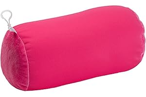 Wolf Essentials Microbead Bolster Tube Travel Pillow, Compact, Perfect for Plane or Car, Pink