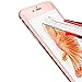 F-color Full Coverage Compatible Replacement iPhone 6S Screen Protector, Rose Gold Screen Protector, Alloy Metal Frame and Tempered Glass, Anti Shatter, Easy to Install, 4.7 Inch