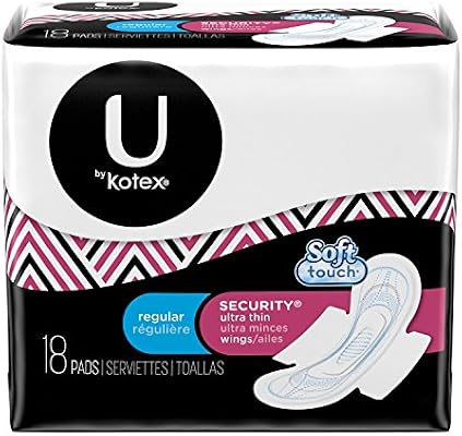 U By Kotex Security Ultra Thin Pads Regular 18 Ct Pack Of 12