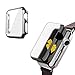 Watch Case Compatible with Apple Watch 38mm Series 1 Screen Protector CASE,2win2buy Ultra Thin 9H Hardness [Full Coverage] Electroplate Screen Protector with Metal Bumper Black