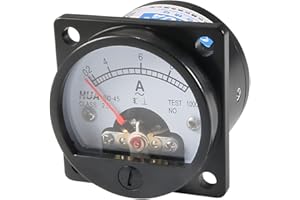 Uxcell a12101500ux0618 Class 2.5 Accuracy AC 0-10A Round Analog Panel Meter Ammeter