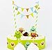 Colorful Cartoon Cake Bunting Banner Topper Picks Wrapper Decorating Kits Monsters Party Supplies Favors Baby Boy Shower Birthday Decorations