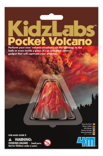 4M Kidzlabs Pocket Volcano, DIY Chemistry Geology Lab Experiment - STEM Toys Educational Gift for Kids & Teens, Girls & Boys