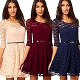 New Dress Women Lace Hollow Clubwear Evening Dress With Belt