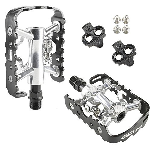 Venzo Multi-Use Shimano SPD Compatible Mountain Bike Sealed Pedals With Cleats