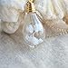 White Blooming Babysbreath Real Flower Natural Gypsophila Waterdrop Pendant 18k Gold Plated Necklace for Women Handmade
