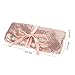 expouch Travel Jewelry Roll Bag Organizer Case Aluminum Metal Mesh Material with Silk Lining (Rose gold)