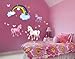 Style & Apply Unicorn Set Wall Decal Wall Print Decal, Sticker, Mural Vinyl Art Home Decor - DS 886-20in x 23in