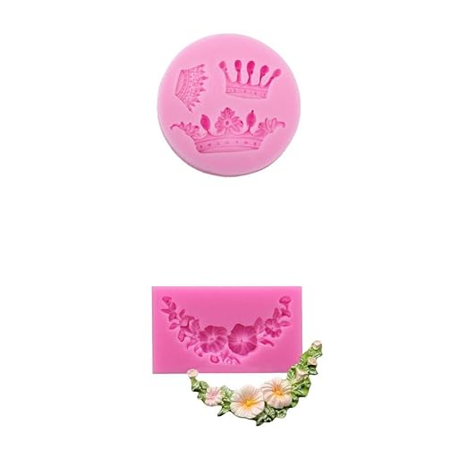 MagiDeal 2pcs Corona margarita Flor Silicona Arcilla Chocolate ...