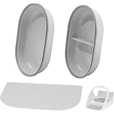 YOIHABV Replacement Mat &amp; Bowl Set for Automatic Microchip Pet Feeder &amp; Connect, 1 Split, 1 Flat Bowl and 1 Mat, Keep Food Fresh, Protect Cat Feeder, Easy to Clean(Grey)