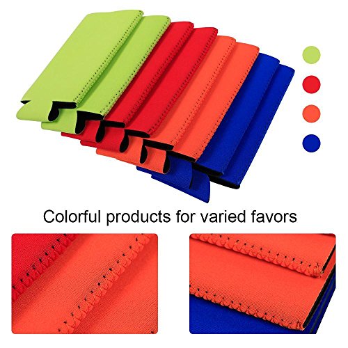 Topeakmart Pack of 8 Neoprene Beer Can Bottle Cooler Sleeves Insulators Reversible for 24ounce Colored