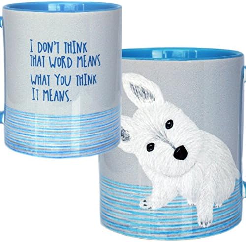 Westie Inigo Montoya Quote Mug by Pithitude - One Single 11oz. Blue Coffee Cup