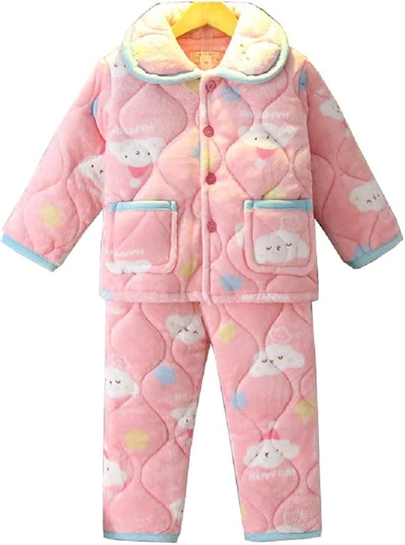 Amazon パジャマ キッズ 女の子 男の子 長袖 冬 上下セット かわいい 防寒 あったか もこもこ ふわふわ 柔らかい コットン 寝間着 寝巻き 部屋着 100 150cm 3 8歳 ピンク グリーン ガールズ ボーイズ 子供 ルームウェア ピンク 105 115cm パジャマ 通販