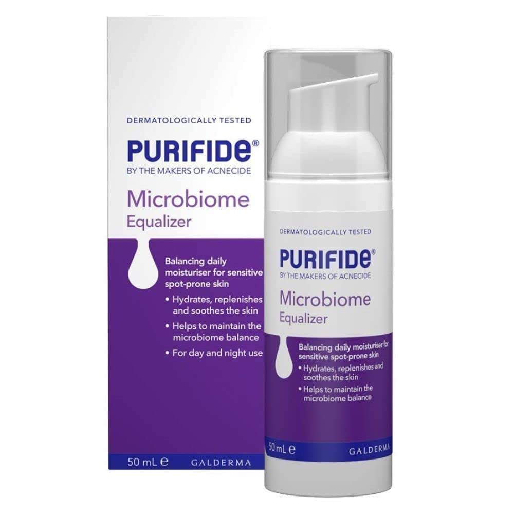 Purifide by Acnecide Microbiome Equalizer Face Moisturiser for Acne Prone Skin, Blemish Control Face Cream, 50ml