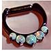 SEPTUM CLICKER Nose Ring, Opal and Black Titanium setting, 16 gauge, nose ring, body piercing