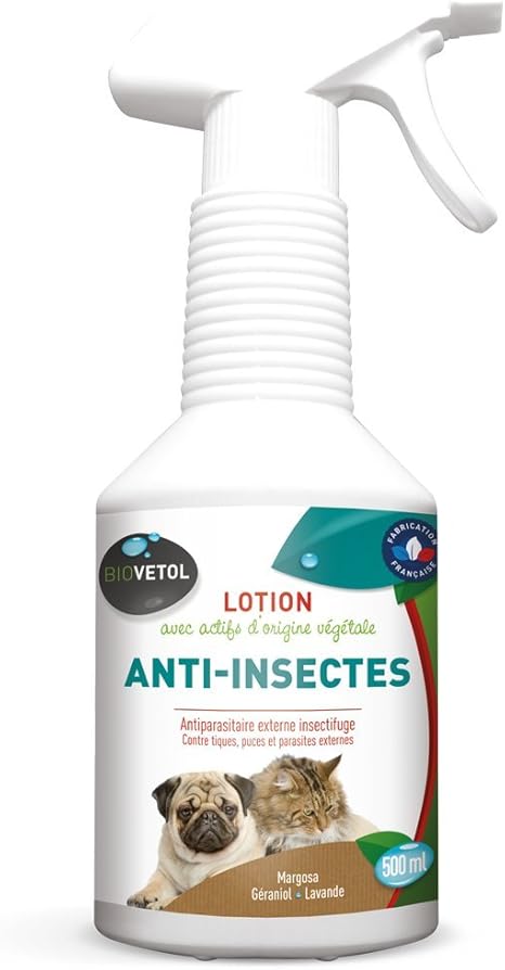 Biovetol Lotion Anti Insectes Anti Puce Pour Chat Et