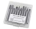 WKSTOOL 10Pcs/set 6mm Dia 1/4 Carbide Burrs Heavy Duty Grinding Double Cylinder Tree Ball Flame Cone Flat Heads Chamfering Deburring Cut for Steel Metal Metalworking Rotary Tools