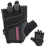 Contraband Pink Label 5137 Womens Padded Weight Lifting Gloves w/Grip-Lock Padding (Pair) - Machine Washable Fingerless Workout Gloves Designed Specifically for Women (Black, X-Small)