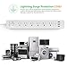 ZOOMACH Surge Protector Power Strip With USB 6-Outlet 2200 Joule 1875W /15A White UL Certified