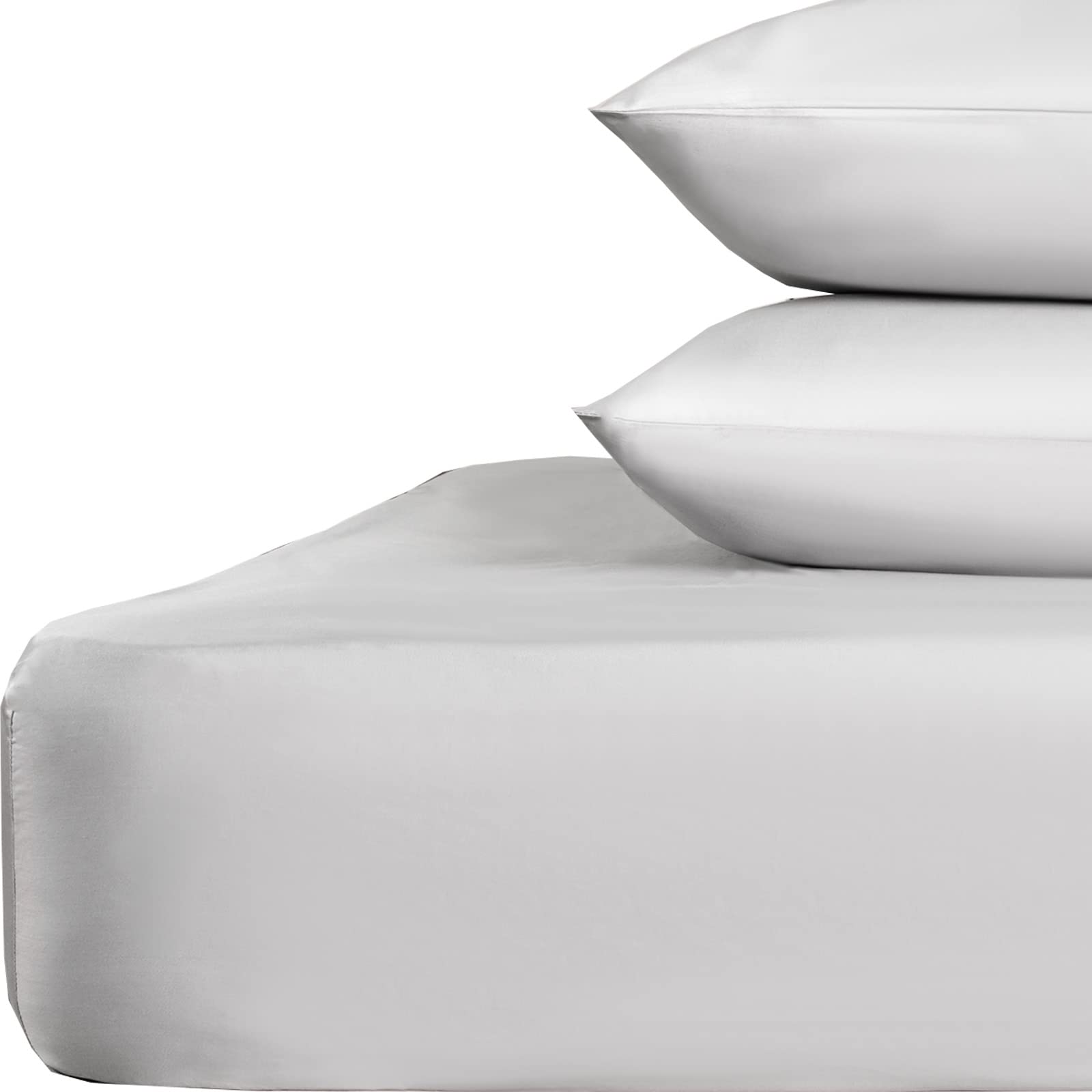 Highams Fitted Sheets, Silver Grey, Super King