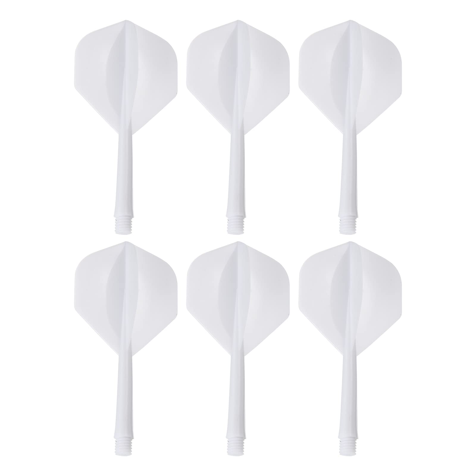 PATIKIL Integrated Dart Shaft & Flights, 6 Pack Durable Plastic Dart Flight Set, White