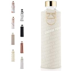 EQUA Glass Water Bottle with Faux Leather