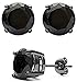 Sterling Silver BLKonBLK Stud Earrings Princess and Round Stones Combo