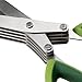 Xpener 5 Blades Herb Scissors with Cleaning Brush,Green