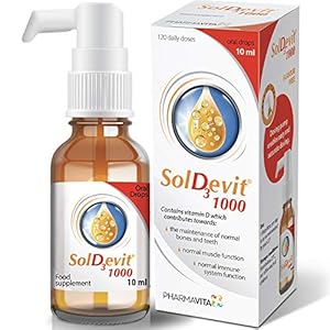 Vitamin D Drops 10000 IU – Per 10 Drops – Liquid Vitamin D Supplement – 1000 IU High Strength Vit D3 Bottle…