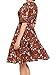 ACEVOG Women's Casual Short Sleeve Floral Printed Fit and Flare Party Dress