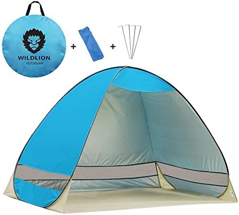 [Large Size] Beach Tent Cabana Pop Up Tent Instant Setup Water Resistant and Anti-UV for 2-3 Person for Camping Or Beach