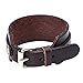 Urban Jewelry Stunning Adjustable Dark Brown Cuff Leather Bracelet for Men (Metal Buckle Clasp)