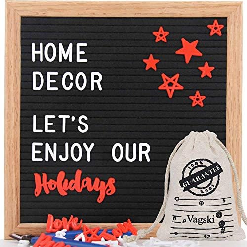 Letter Boards 10x10 Sign Board with 514 Letters Symbols and Numbers, Cursive Words, Cute Cutter & Oak Frame Best Decor for The Home Wall 058