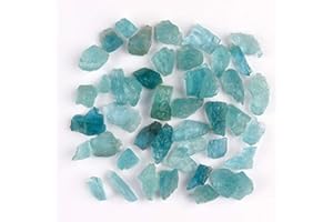 Jaguar Gems Natural Raw Aquamarine Crystals Gemstones Loose Jewelry Making Supplies March Birthstone Chakra Healing Crystals | Stone of Protection | Home Decor | 10-20mm | 4-6pcs |