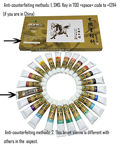 Easyou Marie's Chinese Painting Color Tubes Pigment Big Size Watercolor Set 12ml24colors - Thumbnail 7