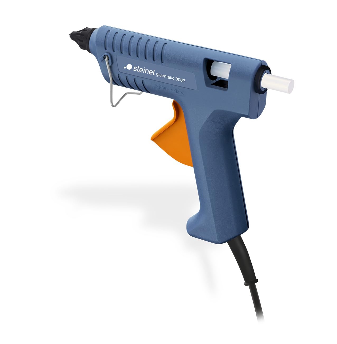Steinel Gluematic 3002 - glue gun, PTC heating technology, delivery rate 16 g/min, incl. 3 ULTRA power glue sticks 11 mm, Blue