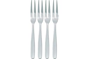 Maine Man Escargot Cocktail Appetizer Fork Set, Stainless Steel, 6-Inches, 4-Piece Set