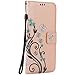 For Galaxy S8 Plus Case,HP95(TM) Fashion Ultra Slim Flower Layered Leather Flip Case Wallet Cards cover For Samsung Galaxy S8 Plus 6.2inch (Gold)