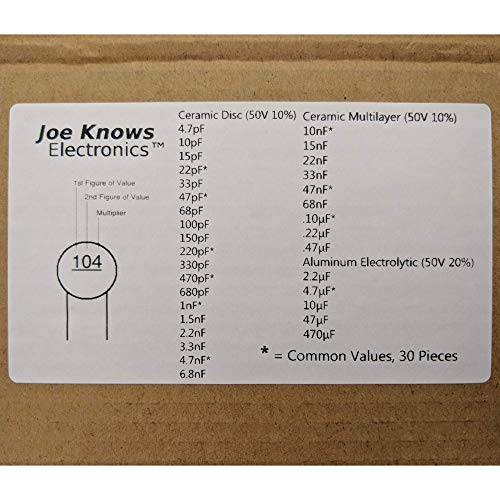 Joe Knows Electronics 33 Value 645 Piece Capacitor Kit - Thumbnail 6