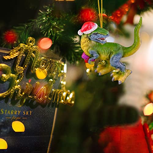 3D Christmas Dinosaur Decoration Pendant Pendant Christmas Ornaments for Home Christmas Tree Decor (B)
